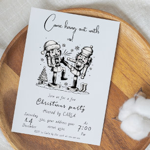 Invitation Fête de Noël des noisettes amusantes