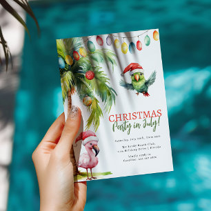 Invitation Fête de Noël d'été amusante en juillet