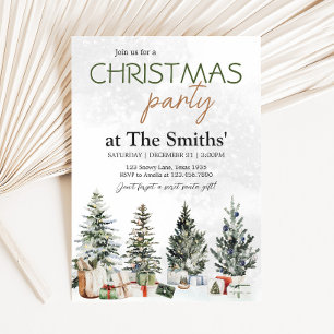 Invitation Fête de Noël d'hiver