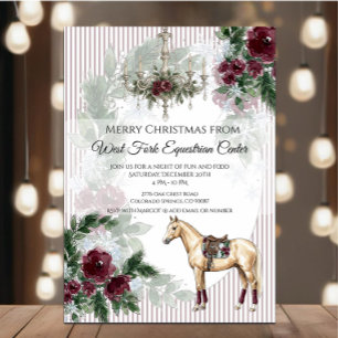 Invitation Fête de Noël du Cheval Élégant