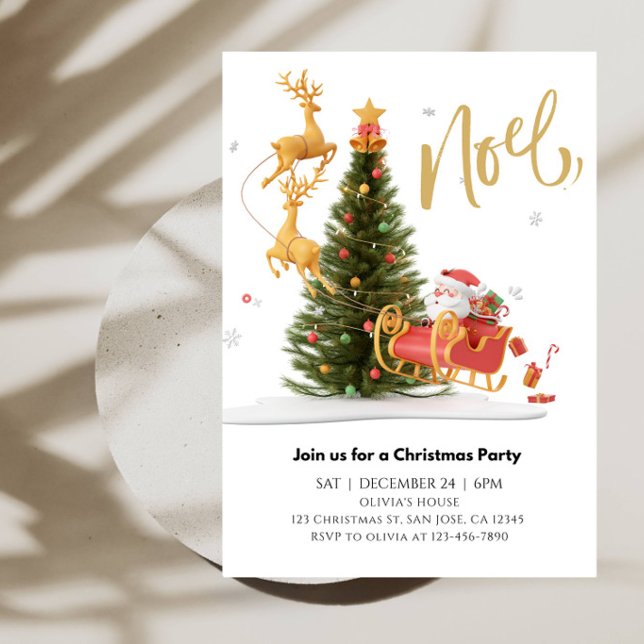 Invitation Fête de Noël du Père Noël (Créateur téléchargé)