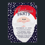 Invitation Fête de Noël du Père Noël<br><div class="desc">Cette invitation de Noël moderne, mignonne et artistique dessinée à la main et peinte à la main est le design parfait pour toute famille. Son design adorable et festif exsumera l'esprit de vacances à tous vos invités. Il est doté d'une aquarelle Santa Claus visage jouet rose avec un chapeau de...</div>