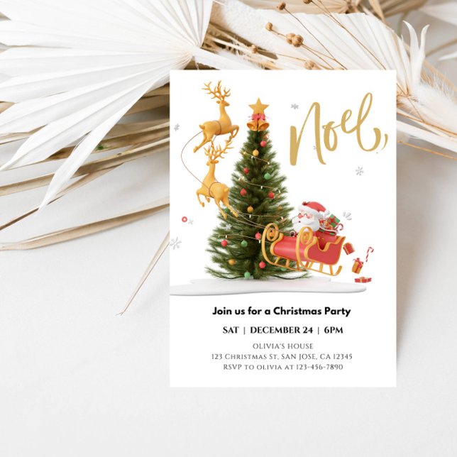 Invitation Fête de Noël du Père Noël magique (Créateur téléchargé)