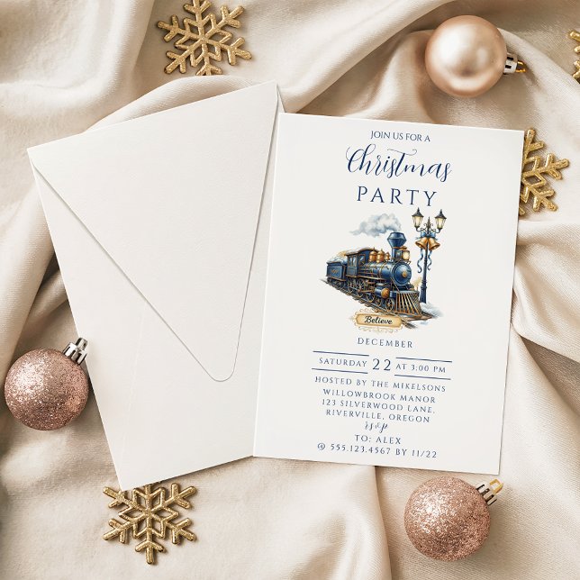 Invitation Fête de Noël du train Polar Express (Créateur téléchargé)