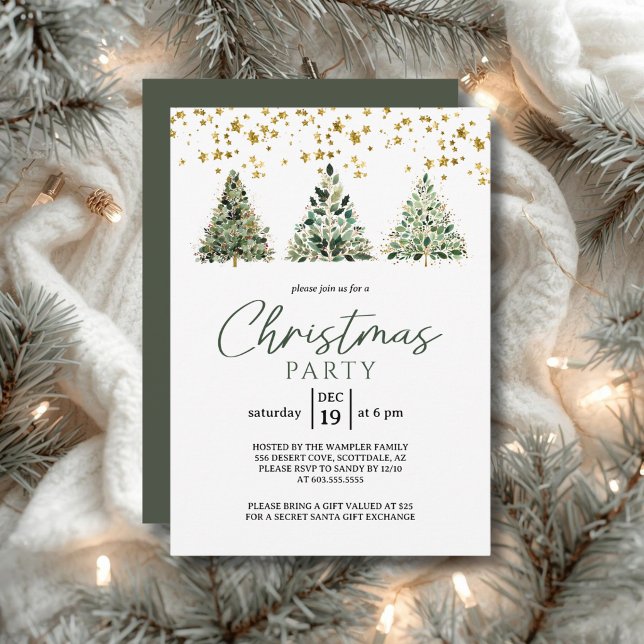 Invitation Fête de Noël élégante (Créateur téléchargé)