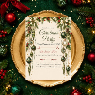 Invitation Fête de Noël Élégante et Éternelle