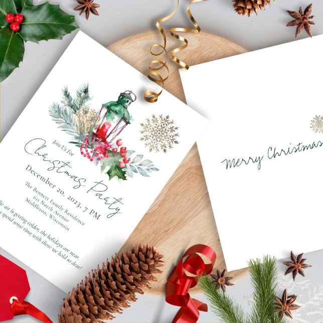 Invitation Fête de Noël Élégante et Moderne Unique (Créateur téléchargé)