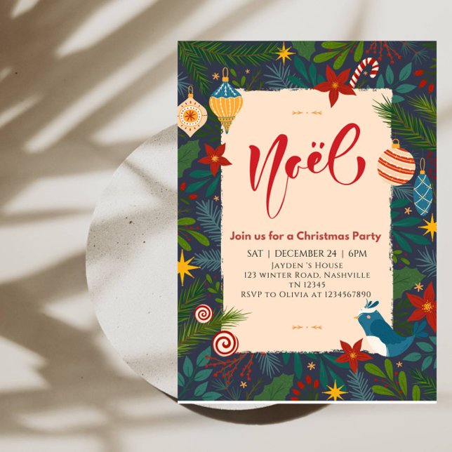 Invitation Fête de Noël élégante - Fêtes de fin d'année  (Créateur téléchargé)
