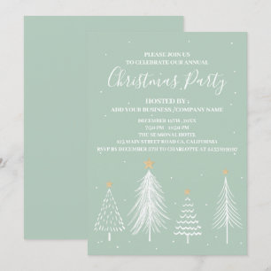 Invitation Fête de Noël élégante pour entreprise