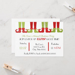 Invitation Fête de Noël Elf