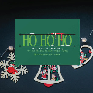Invitation Fête de Noël Elf Shenanigans Ho Ho Ho