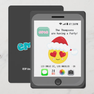Invitation Fête de Noël Emoji