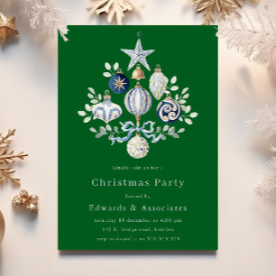 Invitation Fête de Noël en entreprise Verte Bureau Entreprise