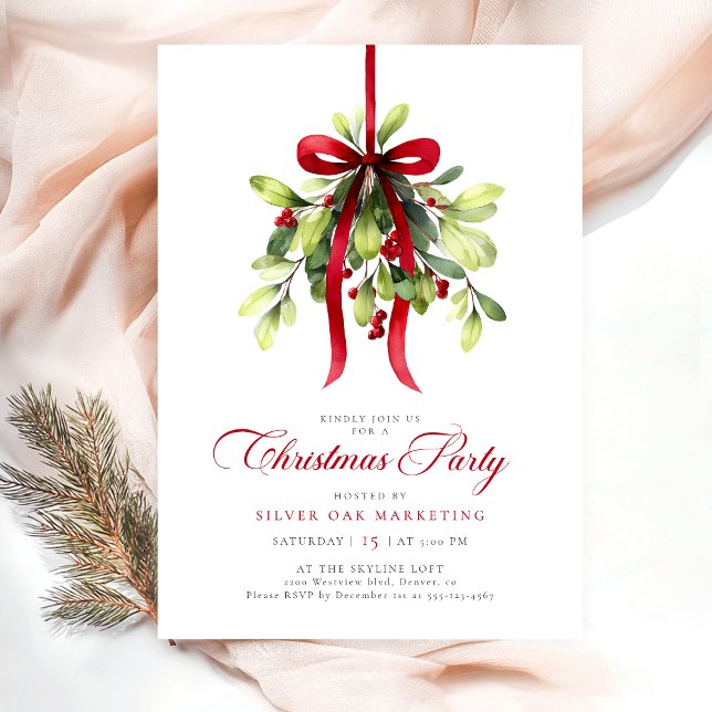 Invitation Fête de Noël Entreprise Bureau (Créateur téléchargé)