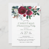 Fête de Noël et de pendaison de crémaillère floral