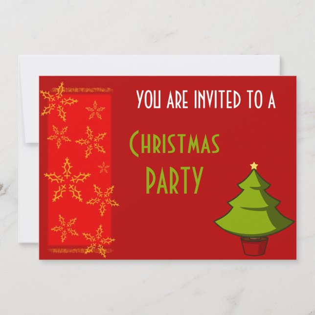 Invitation Fête de Noël festive (Devant)
