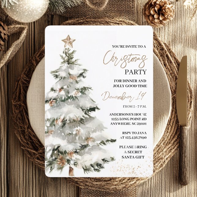 Invitation Fête de Noël | Festive (Créateur téléchargé)