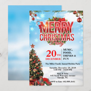 Invitation Fête de Noël Festive