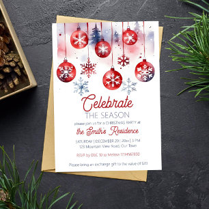 Invitation Fête de Noël fête la saison