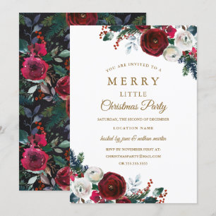 Invitation Fête de Noël Florale Bourgogne