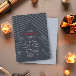Invitation Fête de Noël géométrique moderne