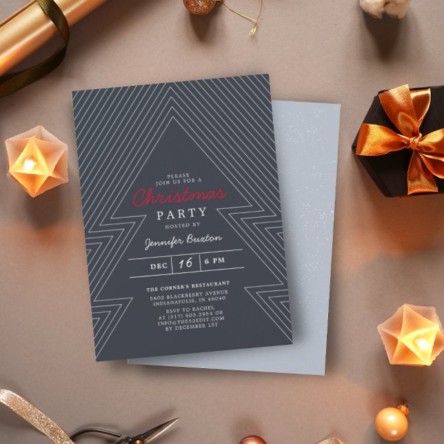 Invitation Fête de Noël géométrique moderne (Créateur téléchargé)