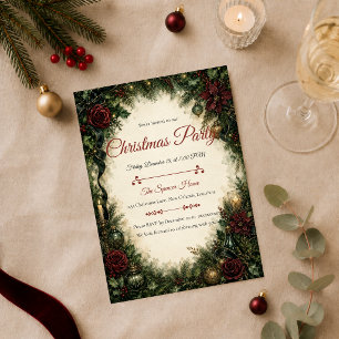 Invitation Fête de Noël gothique et lunatique