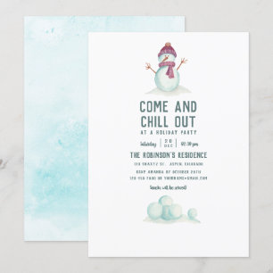 Invitation Fête de Noël hivernale de style vintage