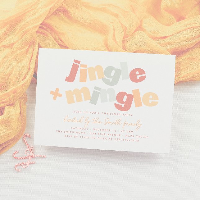 Invitation Fête de Noël Jingle & Mingle (Créateur téléchargé)
