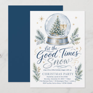 Invitation Fête de Noël : Laissez les bons temps neiger