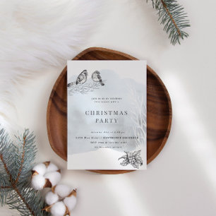 Invitation Fête de Noël magique d'hiver