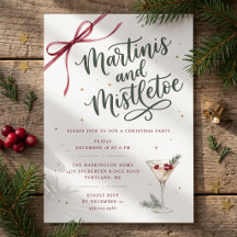 Fête de Noël Martinis et Gui