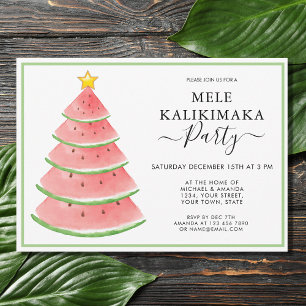 Invitation Fête de Noël Mele Kalikimaka