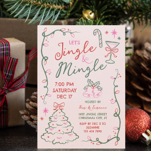 Invitation Fête de Noël Mingle & Jingle aux Gribouillis Dessi