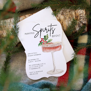 Invitation Fête de Noël minimale pour mettre les esprits en j