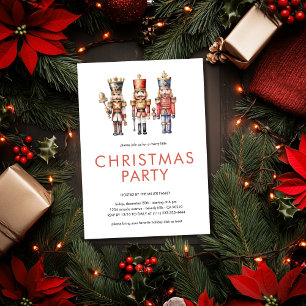 Invitation Fête de Noël minime Nutcracker Aquarelle