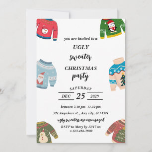 Invitation Fête de Noël moche