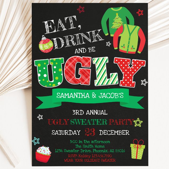 Invitation Fête de Noël moche (Créateur téléchargé)