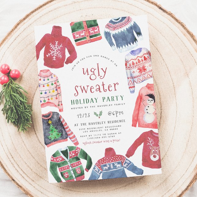 Invitation Fête de Noël moche (Créateur téléchargé)