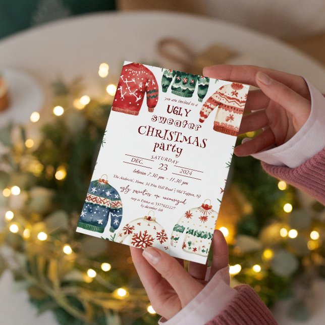 Invitation Fête de Noël moche (Créateur téléchargé)