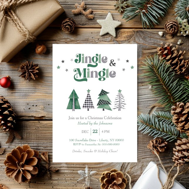 Invitation Fête de Noël Moderne avec des Chansons et des Renc (Créateur téléchargé)
