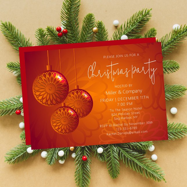Invitation Fête de Noël Moderne Chic Entreprise (Créateur téléchargé)