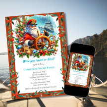 Fête de Noël moderne Nauti ou Nice Santa sur yacht