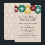 Invitation Fête de Noël Ornements Flocs de neige Chalkboard I<br><div class="desc">Invitation à la fête de Noël avec des ornements et des flocons de neige</div>