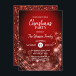 Invitation FÊTE DE NOËL Parties scintillant Rouge Flakes Blan<br><div class="desc">Invitations personnalisées de la fête de Noël moderne aux couleurs rouge foncé et blanc. Arrière - plan aux lumières scintillantes et aux flocons de neige et de neige. Faux parties scintillant rouge brille arrière - plan dans le dos. Modèle modifiable - ajoutez simplement votre texte. Tout le texte peut être...</div>