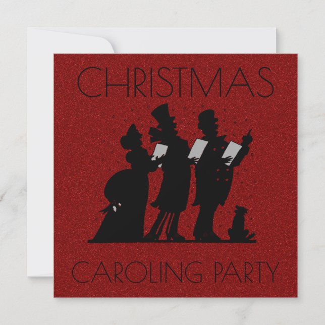 Invitation Fête de Noël| Parties scintillant victorienne des  (Devant)
