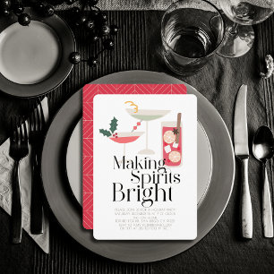 Invitation Fête de Noël pour les spiritueux