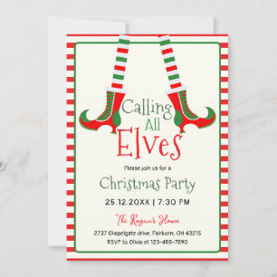 Invitation Fête de Noël pour tous les Elfes