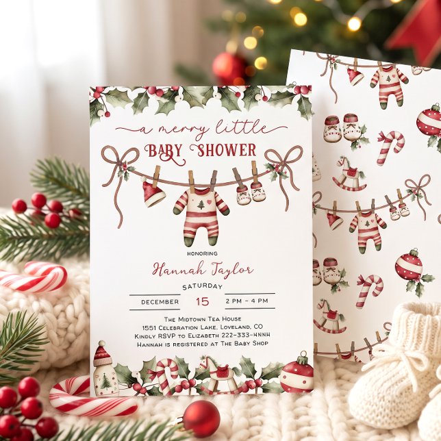 Invitation Fête de Noël pour un Petit Bébé (Créateur téléchargé)