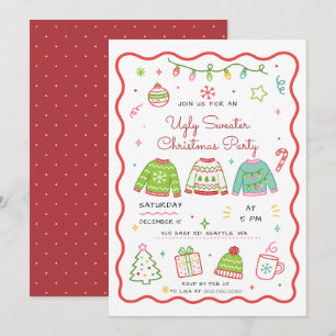 Invitation Fête de Noël Pull de Noël Moche